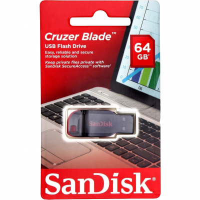 SANDISK CLE USB 2.0 Go CRUZER BLADE 64Go