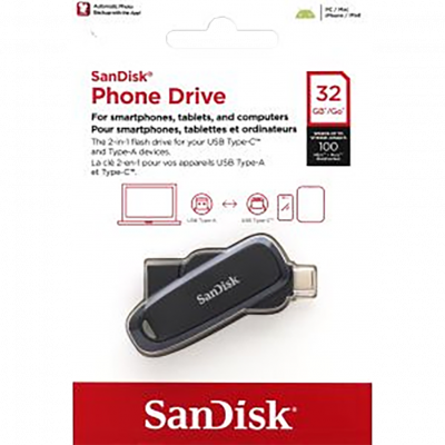SANDISK PHONE CLE USB 32Go USB 3.2 GEN 1 / USBC NO