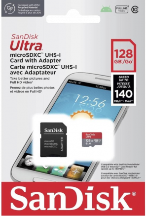 SANDISK ULTRA MICRO SDXC 128Go + ADAPTATEUR SD