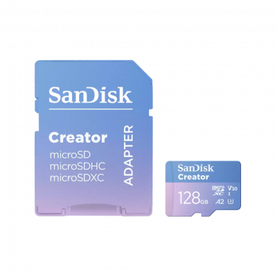 SANDISK MICROSD CREATOR UHS 128GB 190/90MB/S