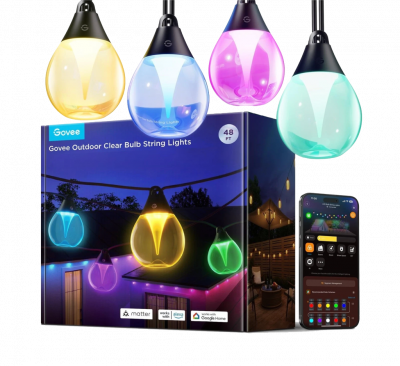 GOVEE OUTDOOR CLEAR BULB STRING LIGHTS 15M