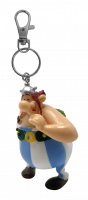 PORTE-CLES OBELIX AMOUREUX AVEC BOUQUET DE FLEURS