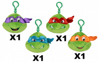 TMNT ASST KEYCHAIN PELUCHE 10CM