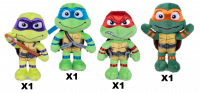 TMNT MOVIE ASST PELUCHE 28CM