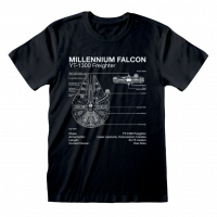 T-SHIRT SW MILLENIUM FALCON XL